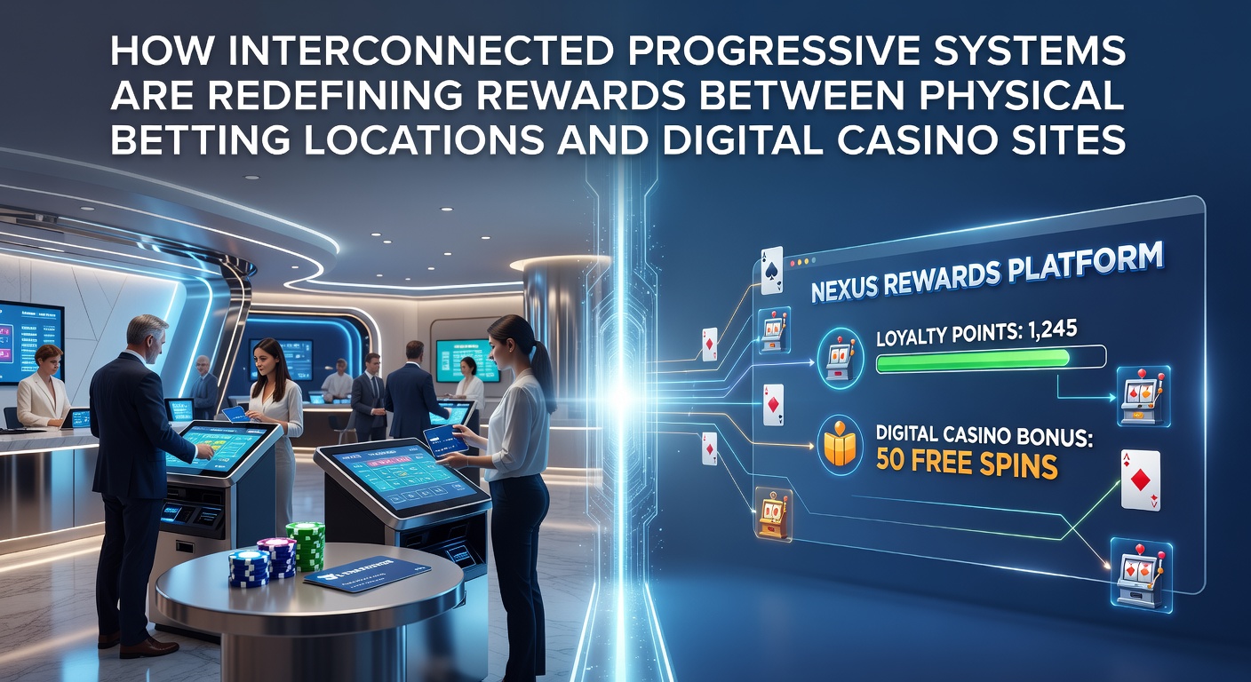 Illustration of interconnected progressive jackpot systems linking physical betting shops with online casino platforms through shared reward networks