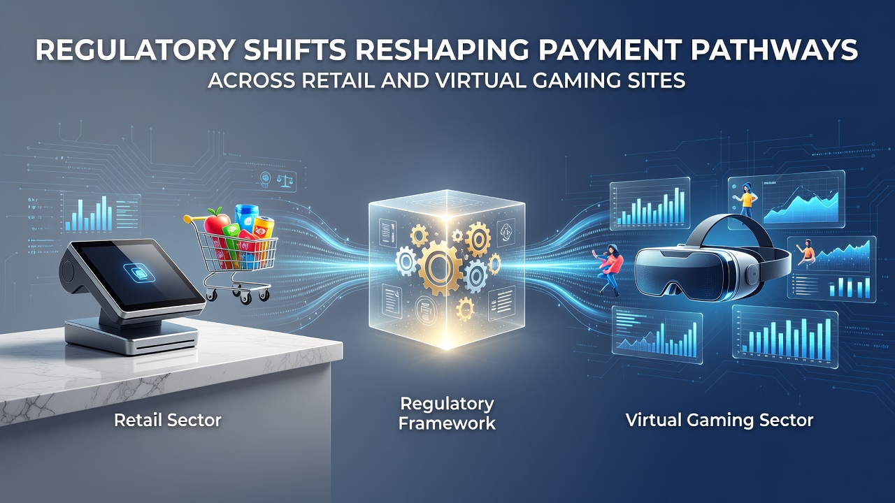 Illustration of evolving payment regulations across retail casinos and virtual gaming platforms